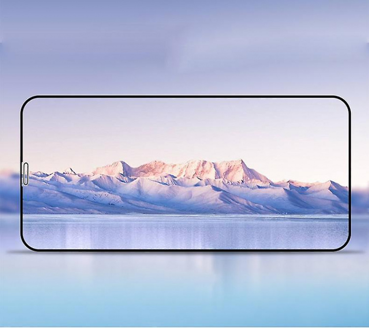 Skærmbeskytter af 9H hærdet glas til iPhone 14, sort