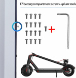 Stjerneskruenøgle og 17 skruer til scooter