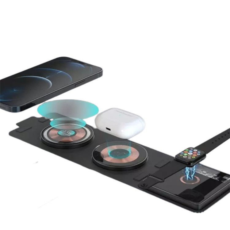 Magnetisk trådløs oplader 3-i-1 til iPhone 12/13/14/15, iWatch, Airpods