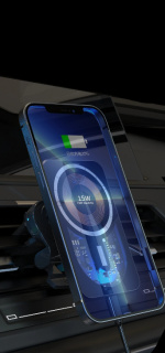 Trådløs opladningsholder til bil iPhone 14, 15W
