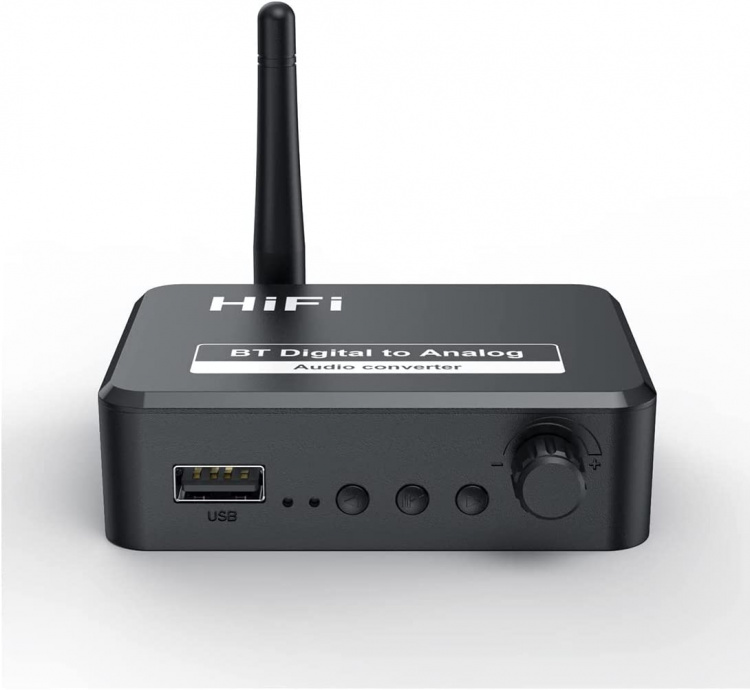 Bluetooth lydkonverter, Digital til Analog Bluetooth lydkonverter, Digital til Analog