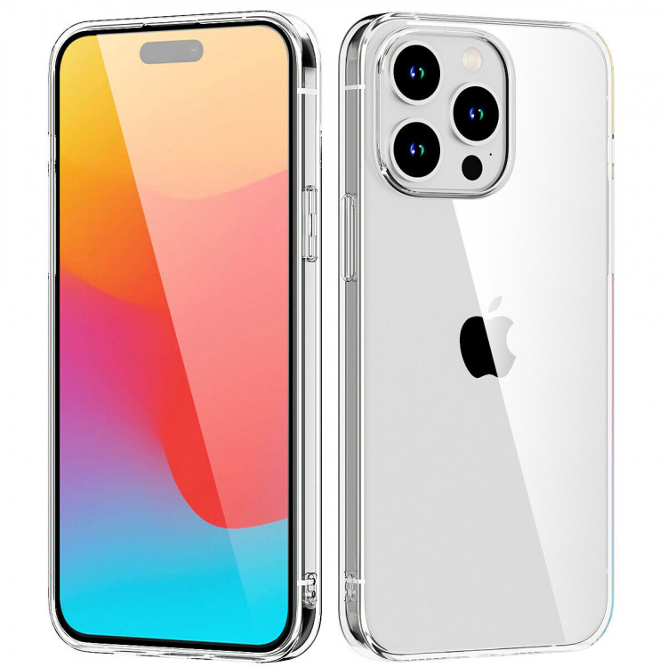 TPU-mobiletui til iPhone 15 Pro Max, gennemsigtigt