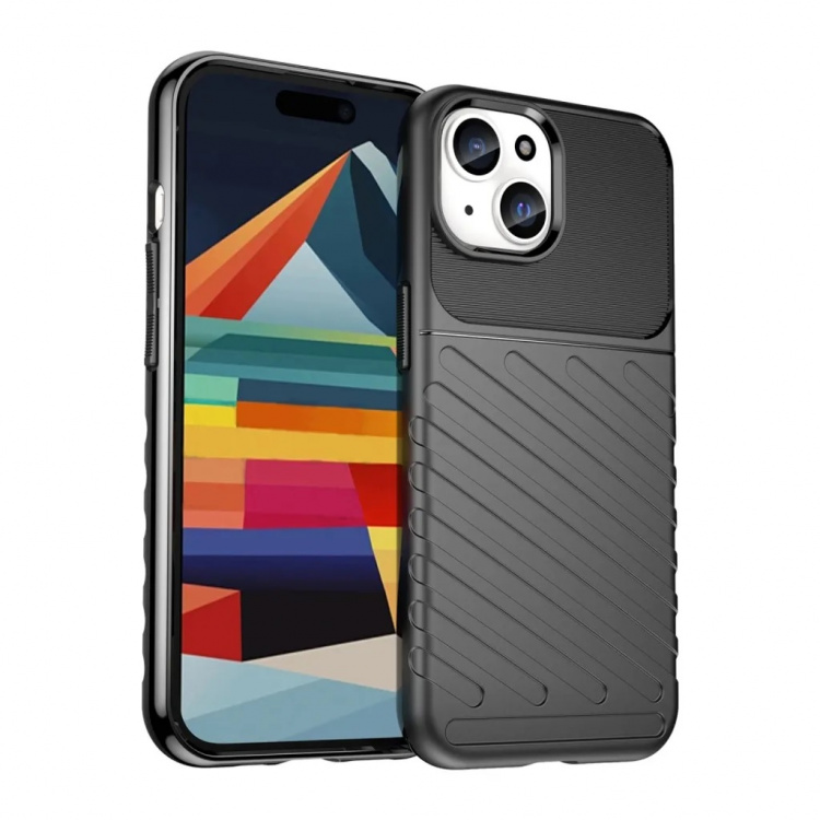 TPU-etui til iPhone 15 Pro, sort