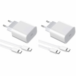 2-pak oplader til iPhone 15 / 16/ 17 / Android 20W med USB-C til USB-C - hurtigoplader 2-pak oplader til iPhone 15 / 16/ 17 / Android 20W med USB-C til USB-C - hurtigoplader