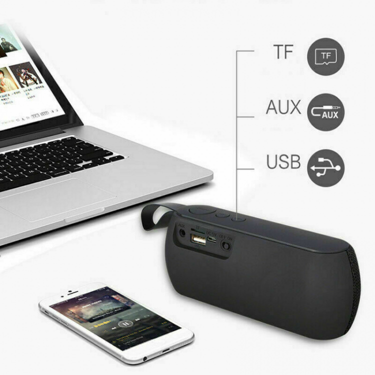 Q106 trådløs højttaler, Bluetooth, USB, rød