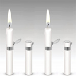 Lyseslukker sølv, 4-pak