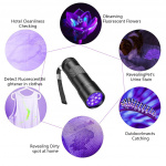 Lommelygte 12 stk LED, UV-lys