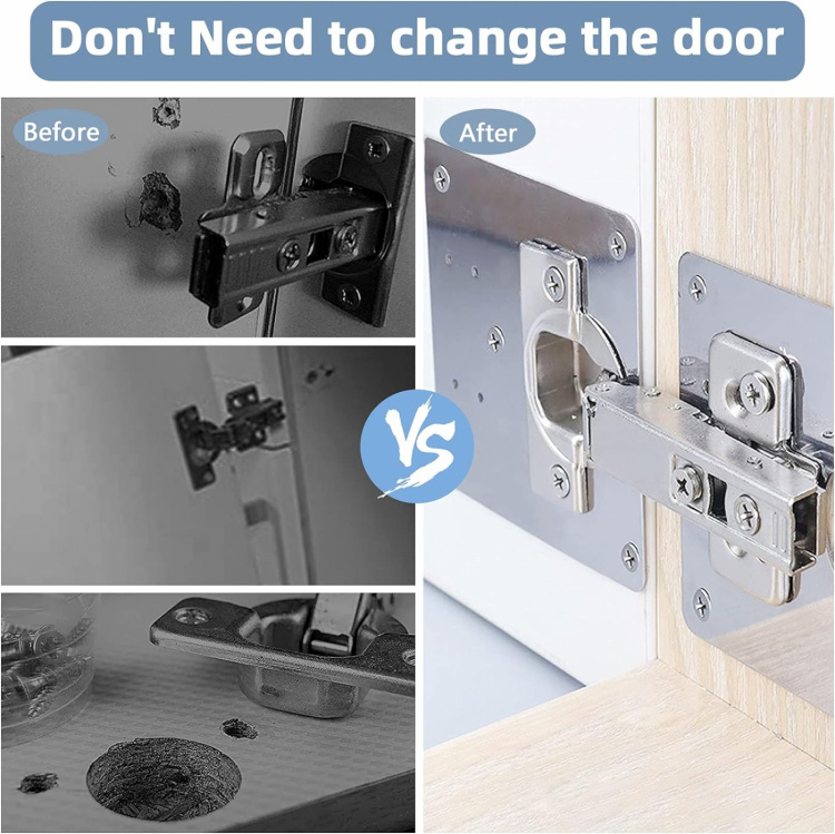 Hængselsreparationsplade 2-pak