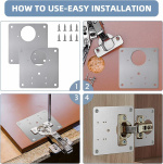 Hængselsreparationsplade 2-pak