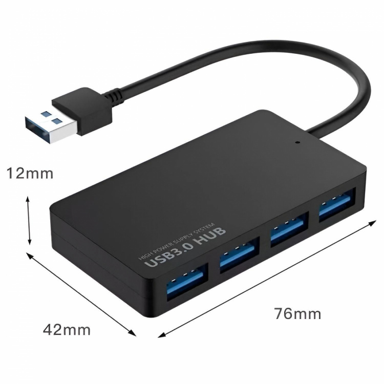 USB 3.0 HUB 4-port ultra-tynd