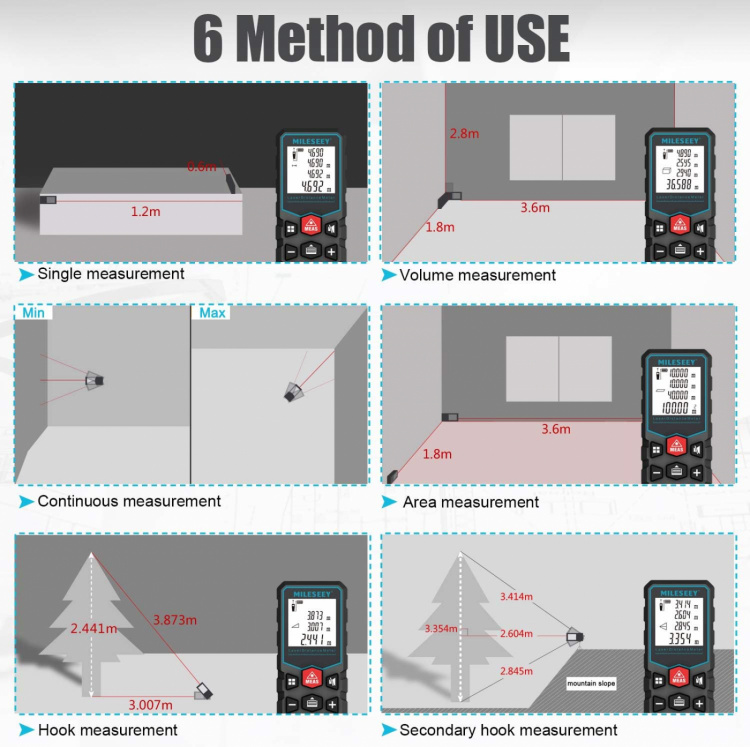 Laserafstandsmåler 40 m