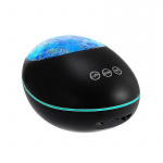 Lucky Stone Ocean LED-projektionslampe med fjernbetjening, sort