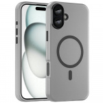 Halvgennemsigtigt etui med MagSafe til iPhone 16 Plus, Sort