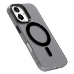 Halvgennemsigtigt etui med MagSafe til iPhone 16 Pro Max, Sort