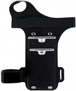 Universal sportsarmbånd med fingerhul, sort