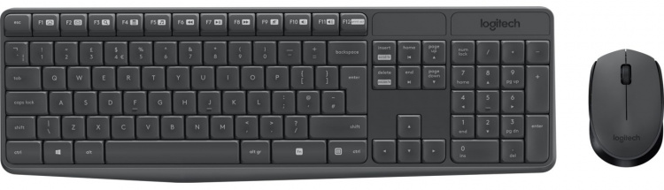 Logitech trådlöst tangentbord och mus MK235