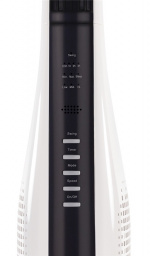 NORDIC HOME 2-i-1 tårnventilator med luftcirkulation, 3 hastigheder, 40W, timer, hvid