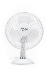 Adler AD 7302 bordventilator, 60W, 23 cm, hvid