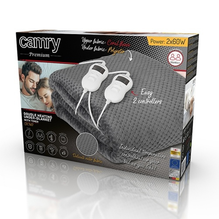 Camry Varmetæppe 150x160 cm grå Camry Varmetæppe 150x160 cm grå