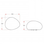 LightsOn Stone 25 cm dekorativ sten