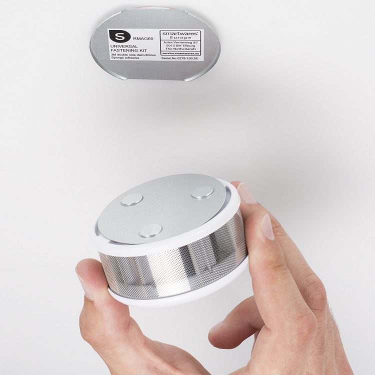 Smartwares Magnetfäste Brandvarnare 7cm+ Smartwares Magnetfäste Brandvarnare 7cm+