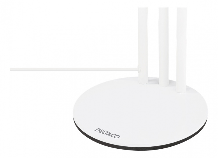 DELTACO 3-IN-1 Selfie Ring Lamp With Phone and Microphone holder, whit DELTACO 3-IN-1 Selfie Ring Lamp With Phone and Microphone holder, whit