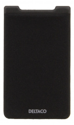 DELTACO Adhesive credit card holder, RFID blocking, 3M adhesive, black