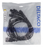 DELTACO IEC C20 to 5x IEC C13 Power cable, 3m, 16A/250V, Y-Splitter, b