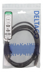 DELTACO High Flexible U/UTP Cat.6 patch cable, 24AWG, TPE, 1.5m, Black