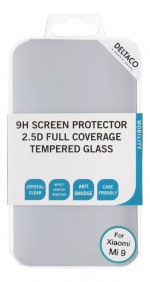 DELTACO screen protector , Xiaomi Mi 9, 2.5D full coverage glass