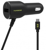 Pure Gear biloplader 3,4A Micro-USB, sort
