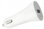 Biloplader med USB-stik, 1A, Hvid