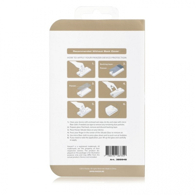 Panzer iPhone 6S/6 Plus, buet silikatglas, hvid Panzer iPhone 6S/6 Plus, buet silikatglas, hvid