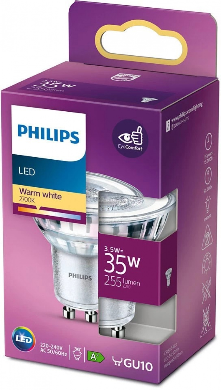 Philips LED classic 35W GU10 WW 36D ND