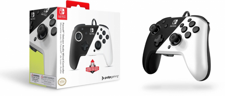 PDP Faceoff Deluxe+ Audio Trådad kontroll till Nintendo Switch