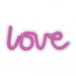 Forever Light Neon LED-lampe Love batteri + USB FLNEO5, Pink