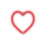 Forever Light Neon LED-lampe HEART batteri + USB FLNEO7, rød