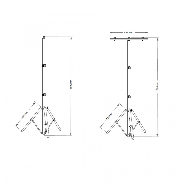 Forever Light LED-arbejdslampe 1x100W 6000K med stativ