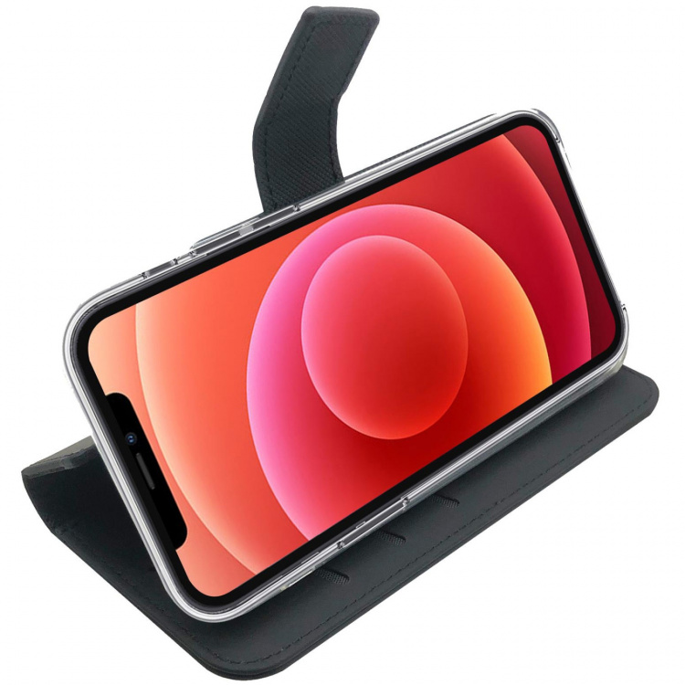 Celly Wallet Case iPhone 12 / 12 Pro, Svart