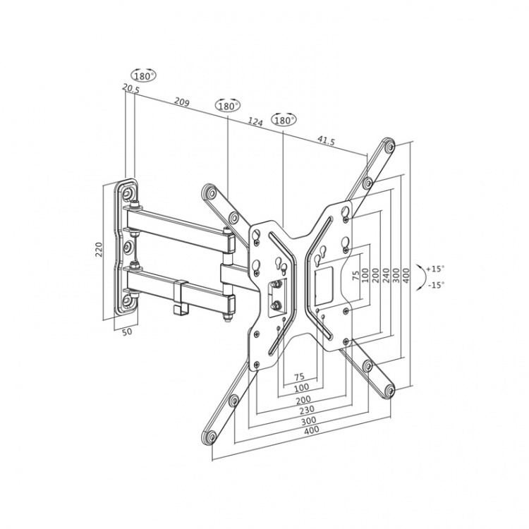LogiLink Väggfäste TV 23-55