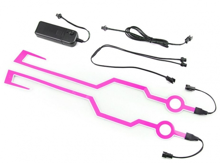 Lysstrimler til motorcykelhjelm, Lilla