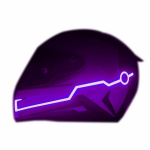 Lysstrimler til motorcykelhjelm, Lilla