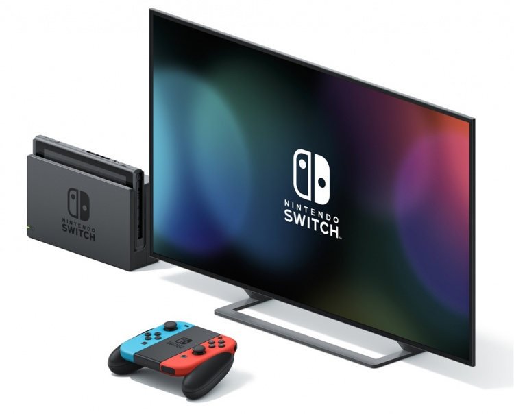 Nintendo Switch 2019 Konsol, Röd/Blå