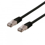 DELTACO S/FTP Cat6 patchkabel, 20m, 250MHz, Delta-certificeret, LSZH, svart