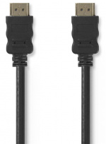 Nedis High Speed ​​HDMI ™ kabel med Ethernet | HDMI™ Stik | HDMI™ Stik | 4K@30Hz | ARC | 10.2 Gbps | 1.50 m | Runde | PVC | Sort | Mærke