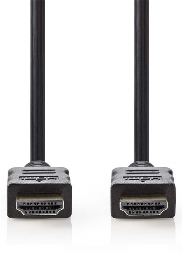 Nedis High Speed ​​HDMI ™ kabel med Ethernet | HDMI™ Stik | HDMI™ Stik | 4K@30Hz | ARC | 10.2 Gbps | 1.50 m | Runde | PVC | Sort | Mærke