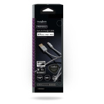 Nedis Lightning Kabel | USB 2.0 | Apple Lightning 8-pin | USB-A Han | 480 Mbps | Guldplateret | 3.00 m | Runde | Flettet / Nylon | Aluminium | Cover Window Box Nedis Lightning Kabel | USB 2.0 | Apple Lightning 8-pin | USB-A Han | 480 Mbps | Guldplateret | 3.00 m | Runde | Flettet / Nylon | Aluminium | Cover Window Box