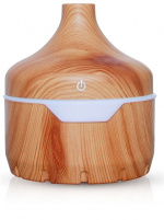 Luftfugter/Aroma Diffuser i trædesign 300ml, Lyst træ