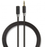 Nedis Stereo Audio kabel | 3.5 mm Hanstik | 3.5 mm Hunstik | Guldplateret | 3.00 m | Runde | Antracit | Box