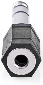 Nedis Stereo Audio Adapter | 6.35 mm Hanstik | 3.5 mm Hunstik | Guldplateret | Lige | ABS | Antracit | 1 stk. | Box
